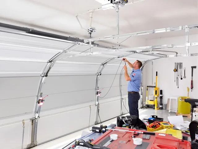 Garage door cable repair service by Cypress Garage Door Repair in Cypress