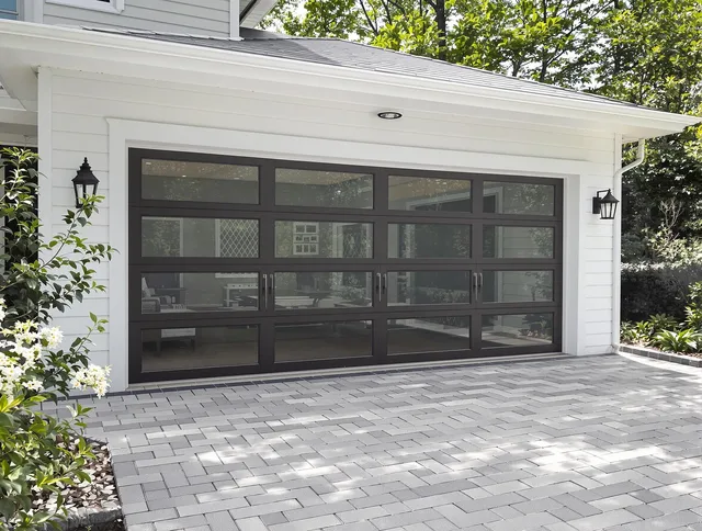 Cypress Garage Door Repair design specialist presenting custom garage door options to Cypress homeowner