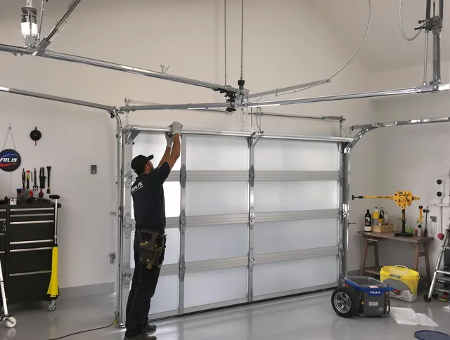 Cypress Garage Door Repair certified team performing precision garage door installation in Cypress