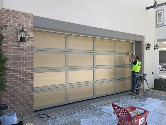 Garage door replacement service by Cypress Garage Door Repair in Cypress