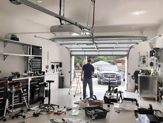 Garage door opener installation by Cypress Garage Door Repair in Cypress