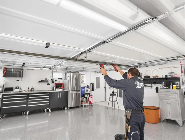 Overhead garage door repair service by Cypress Garage Door Repair in Cypress