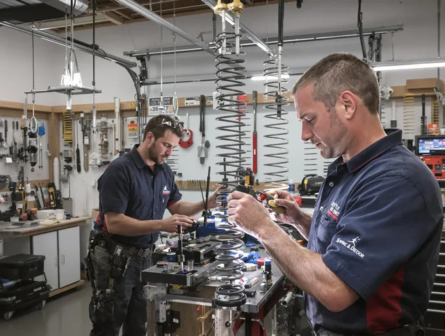 Garage door spring repair service by Cypress Garage Door Repair in Cypress